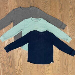 Gap and Old Navy Lot of 3 Boys' Thermal Crew-Neck Long Sleeve Tee